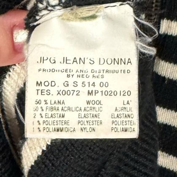 Jean Paul Gaultier JPG Jean's 46 Vintage Y2K Striped Zip Up Wool Knit Sweater 12 - Picture 4 of 10